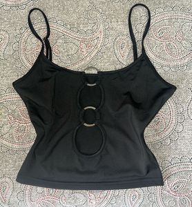 Black Ring Detail Cami Top