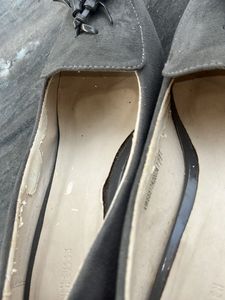 Grey Tassel Loafer Heels