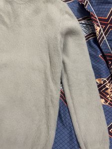 Beige Knit Mock Neck Sweater