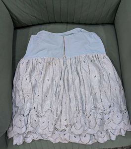 Light Blue Eyelet Top