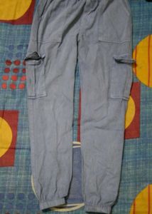 Blue Cargo Joggers