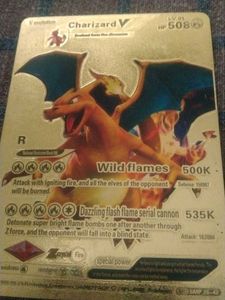 Charizard V Evolution Card Gold
