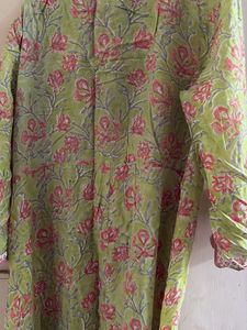 Green Floral Kurta