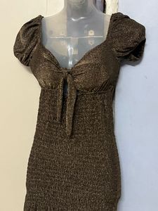 Pintrest Padded Full Glitter Party Wear Mini Piece