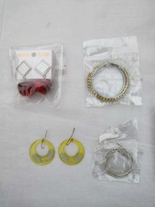 Combo of Earrings, Clucher and Bangles