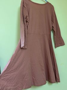 Dusty Rose Fit &amp; Flare Mini Dress