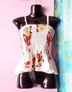 Floral Smocked Peplum Top