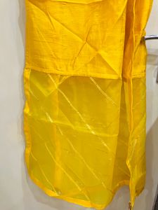 Yellow Kurti With Dupatta