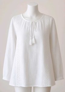 Elegant White Lace Top