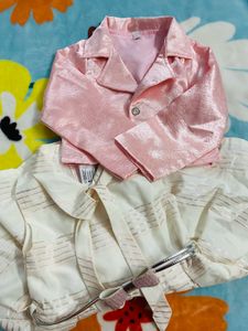 Beautiful Baby Girls Frock With Shining Jacket