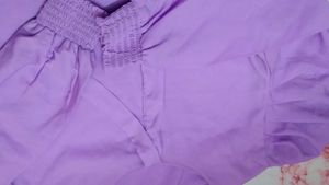 Combo Puff Sleeve Top💜+Butterfly Clutcher