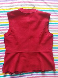 Chic Red Velvet Korean Y2k Top