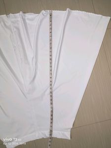 Full Flare White Palazzo, Crepe Fabric