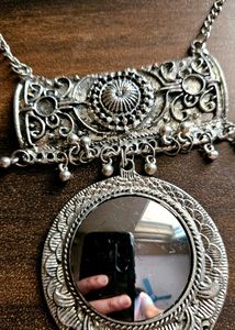 Turkish Style Vintage Silver Oxidised Necklace