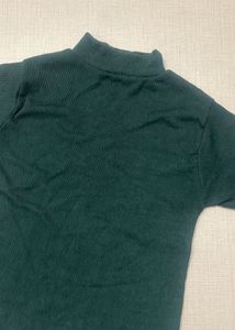 Turtle Neck Green Top