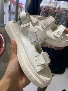 White Strap On Sandal