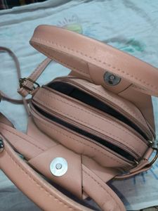 Peach Colour Partywear Sling Bag