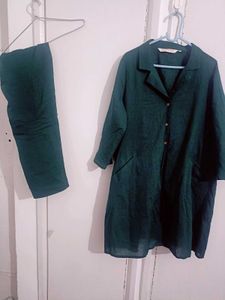 Green Cotton Co Ord Set