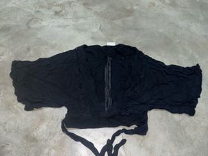 Cropped Tie Back Blouse