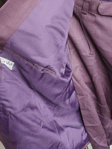 Mauve Blazer Suit With Tie