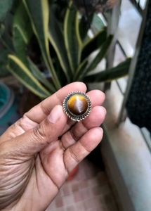 Vintage Silver 925 Rings With Tiger Eye