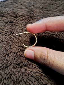 Golden  Twisted Hoop Earrings