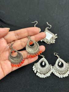 COMBO of 3 Oxidised Earrings