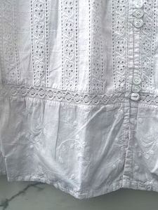 White Embroidered Shirt Dress