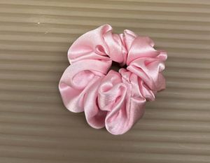 Pink Satin Scrunchie