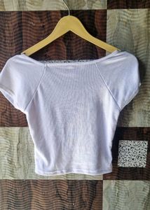 white crop top