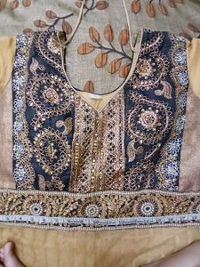 Golden Anarkali Dress