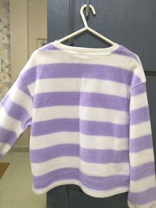 Striped Pullover Sweatshirt