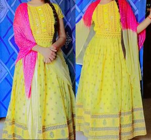 Yellow Anarkali Dress
