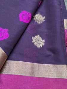 Magenta Banarasi Silk Saree