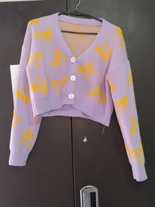 Lavender & Yellow Cardigan