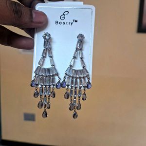 Crystal Cascade Glam Earrings