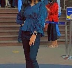 Satin Peplum Top