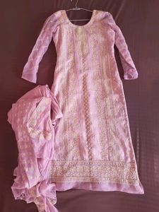 Customised Crushed Silk Suit Set Lavender💜