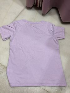 Cute Lilac Embellished Tee