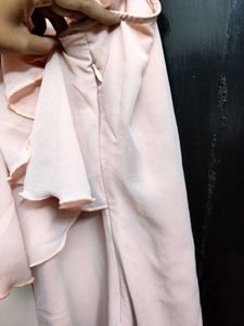 Pink Bodycon Ruffled Dress
