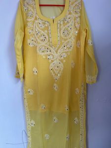 Lukhnavi work Kurti