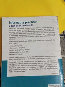Sumita Arora Class 11 Informatics Practices IP