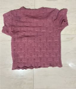 Pink Zudio Smocked Top (XS)