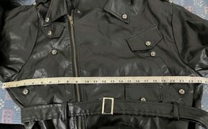 Vintage Cropped Leather Moto Rider Jacket