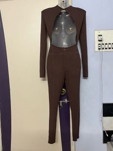 PRETTY LITTLE THINGS Brown JUMPSUIT
