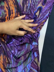 Peacock Print Mini Dress