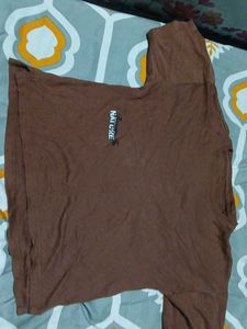 Brown 'Nature' Graphic Tee