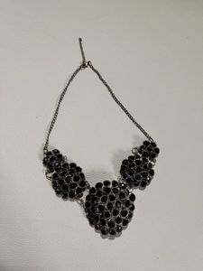 Statement Black Beaded Necklace