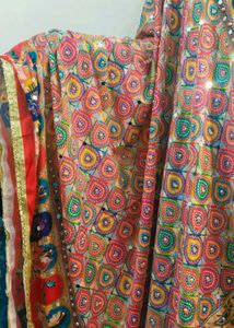 Beautiful Dupatta With Heavy Mirror&amp;Shimmer Work