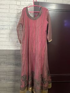 Designer Anarkali With Net And Patch Work Duppata